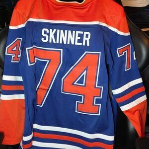 Stuart Skinner Edmonton Oilers Womens Medium Fanatics NHL Jersey